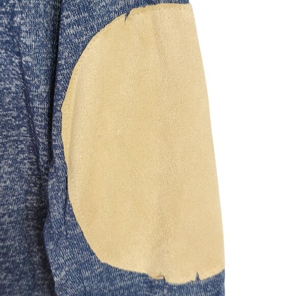 Lara Fashion Tunic Top Blue Small Medium Elbow Patches Long Sleeve Cowl Neck - Picture 8 of 8